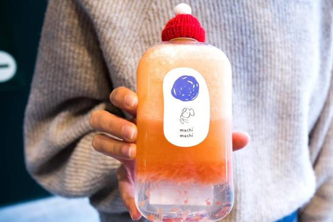 SGS ODM Plastik İçecek Şişeleri Smoothie Sütlü Çay İçmek İçin 12 Oz 6