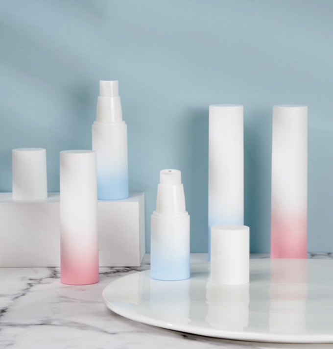 Buzlu Havasız Losyon Sprey Plastik Kozmetik Kapları Gradyan 50g 3.3*14.5cm 0
