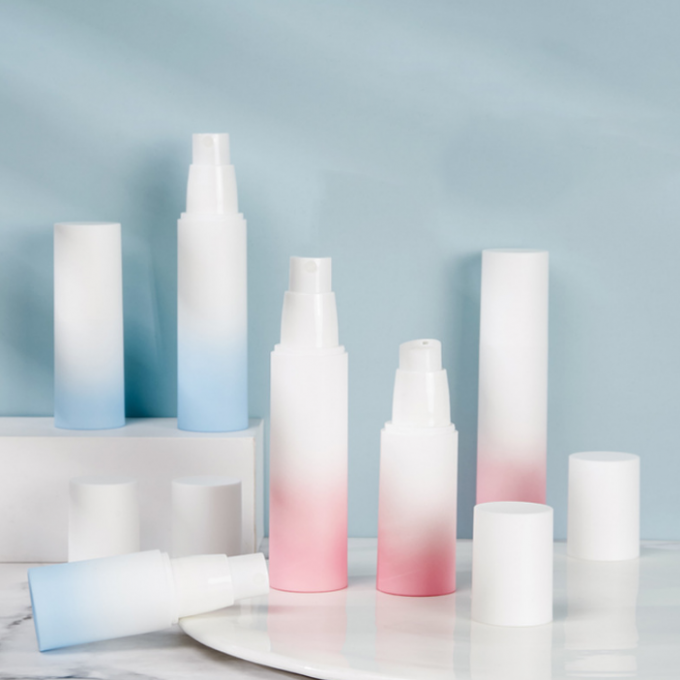 Buzlu Havasız Losyon Sprey Plastik Kozmetik Kapları Gradyan 50g 3.3*14.5cm 2