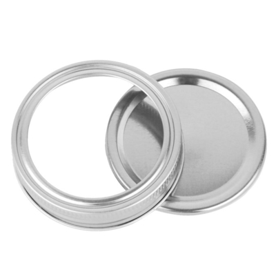 Dia 3.38in Reusable Mason Glass Mason Jar Lids Aluminum Cylinder Containers 86mm