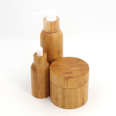 ODM Plastic Jar Bamboo Lid Canisters 200g 100g With Silk Screen Printing