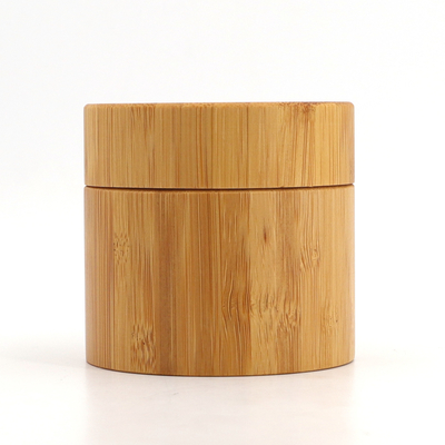 ODM Plastic Jar Bamboo Lid Canisters 200g 100g With Silk Screen Printing