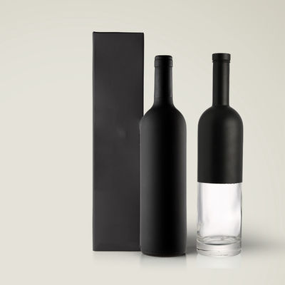 Good price Yeşil Kırmızı Şarap Renkli Şeffaf Siyah Cam Şarap Şişesi Lüks Geri Dönüşümlü 750Ml çevrimiçi