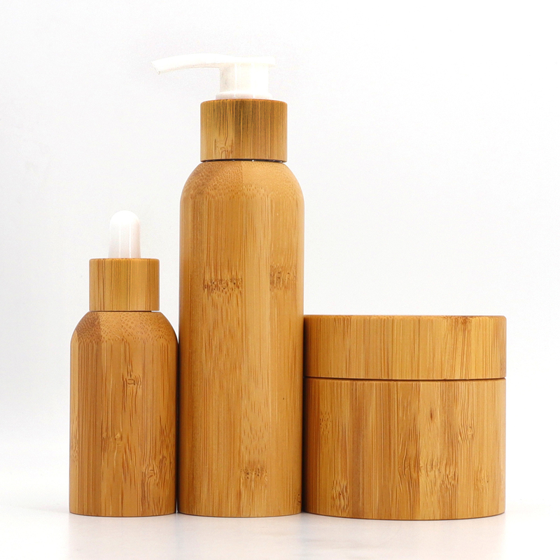ODM Plastic Jar Bamboo Lid Canisters 200g 100g With Silk Screen Printing