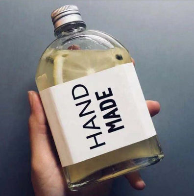 Good price Beverag Juice Şarap Düz Cam Su Şişesi 12.3oz 17.7*8.6cm çevrimiçi