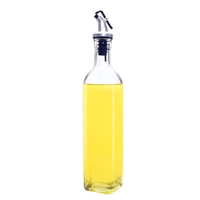 Good price 350ml 500ml Kalınlaştırılmış Kristal Cam Şişeler Zeytinyağı Ve Sirke Dispenser Seti çevrimiçi