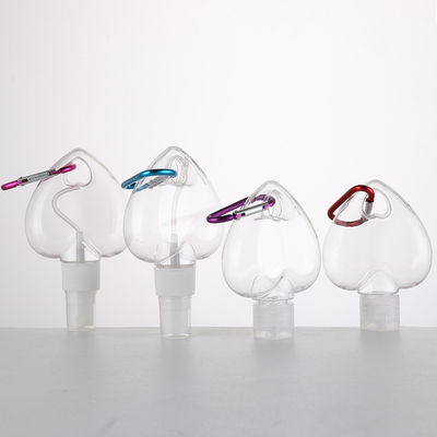 Good price 60ml 50ml Alkol Anahtarlık Sprey Şişeleri Boş Kalp Kancası PET çevrimiçi